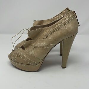 Prada Heels Nude Leather